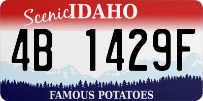 ID license plate 4B1429F