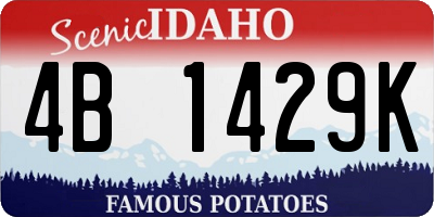 ID license plate 4B1429K