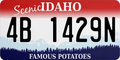 ID license plate 4B1429N