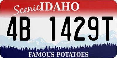 ID license plate 4B1429T