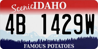 ID license plate 4B1429W