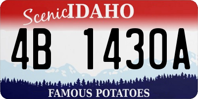 ID license plate 4B1430A