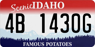 ID license plate 4B1430G