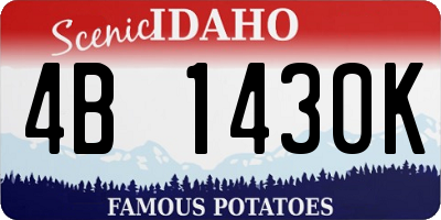 ID license plate 4B1430K