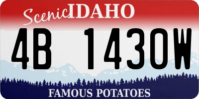 ID license plate 4B1430W