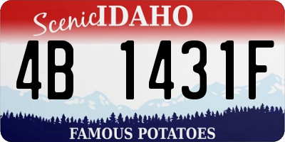ID license plate 4B1431F