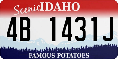 ID license plate 4B1431J