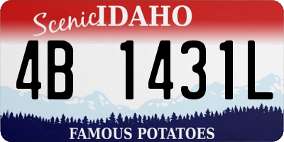 ID license plate 4B1431L