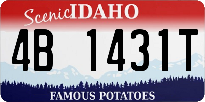 ID license plate 4B1431T
