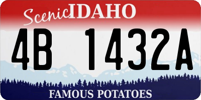 ID license plate 4B1432A