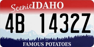 ID license plate 4B1432Z