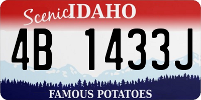 ID license plate 4B1433J
