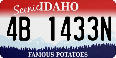 ID license plate 4B1433N