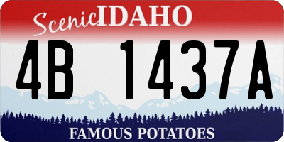 ID license plate 4B1437A