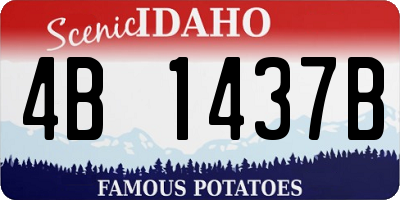 ID license plate 4B1437B
