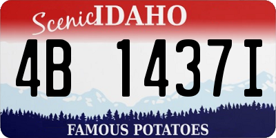 ID license plate 4B1437I
