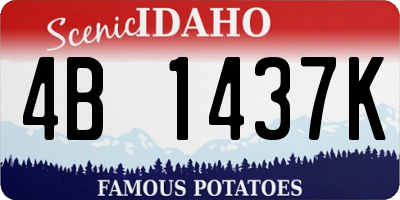 ID license plate 4B1437K