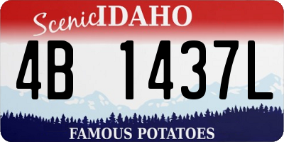ID license plate 4B1437L