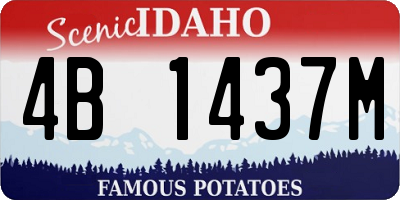 ID license plate 4B1437M