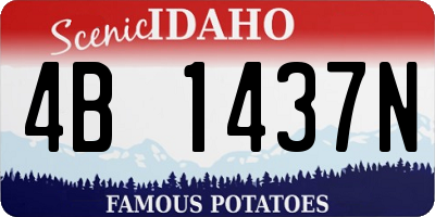 ID license plate 4B1437N