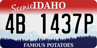 ID license plate 4B1437P