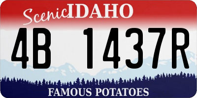 ID license plate 4B1437R