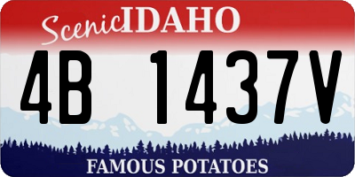 ID license plate 4B1437V