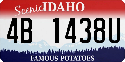 ID license plate 4B1438U