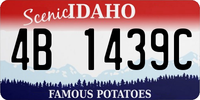 ID license plate 4B1439C
