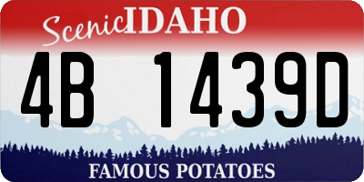 ID license plate 4B1439D
