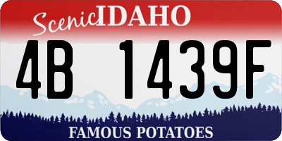ID license plate 4B1439F