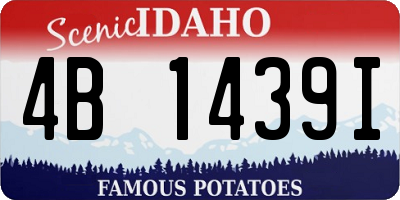 ID license plate 4B1439I
