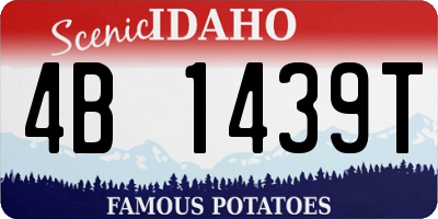 ID license plate 4B1439T