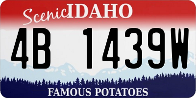 ID license plate 4B1439W