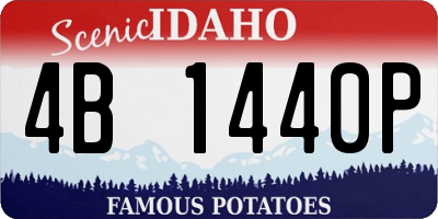 ID license plate 4B1440P