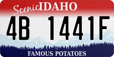 ID license plate 4B1441F