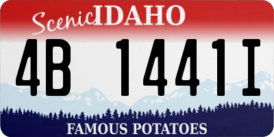 ID license plate 4B1441I