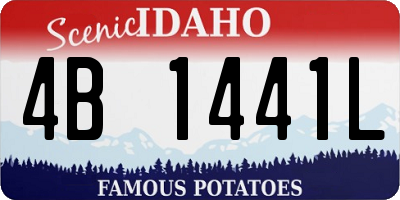 ID license plate 4B1441L