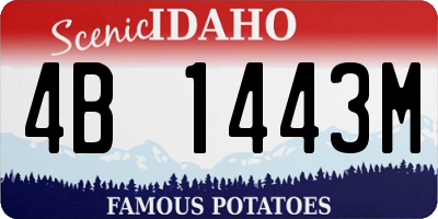 ID license plate 4B1443M