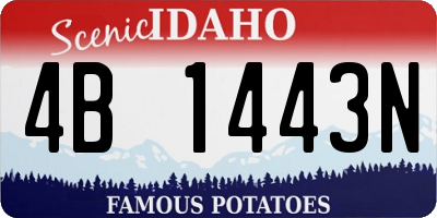 ID license plate 4B1443N