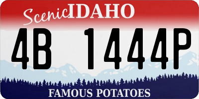 ID license plate 4B1444P