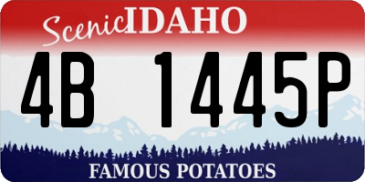 ID license plate 4B1445P