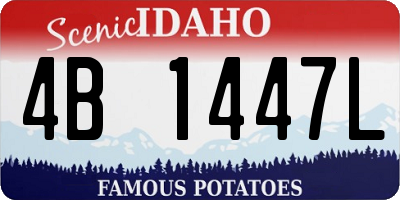ID license plate 4B1447L