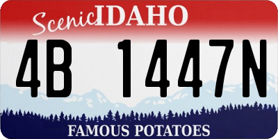 ID license plate 4B1447N