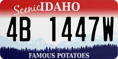 ID license plate 4B1447W