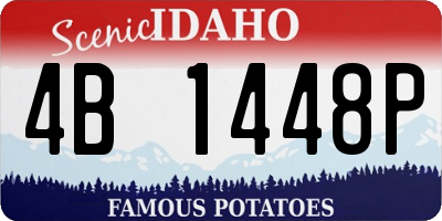 ID license plate 4B1448P
