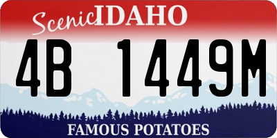 ID license plate 4B1449M