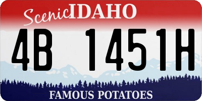 ID license plate 4B1451H