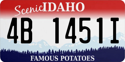 ID license plate 4B1451I