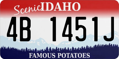ID license plate 4B1451J